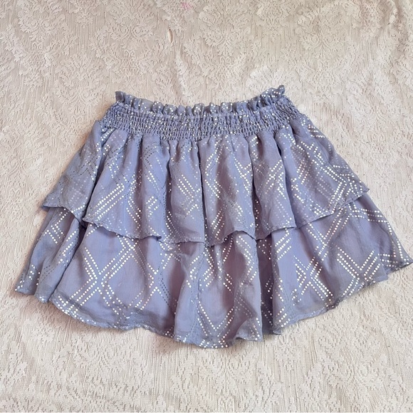 Surf Gypsy tiered metallic ruffle  skirt - Picture 8 of 8